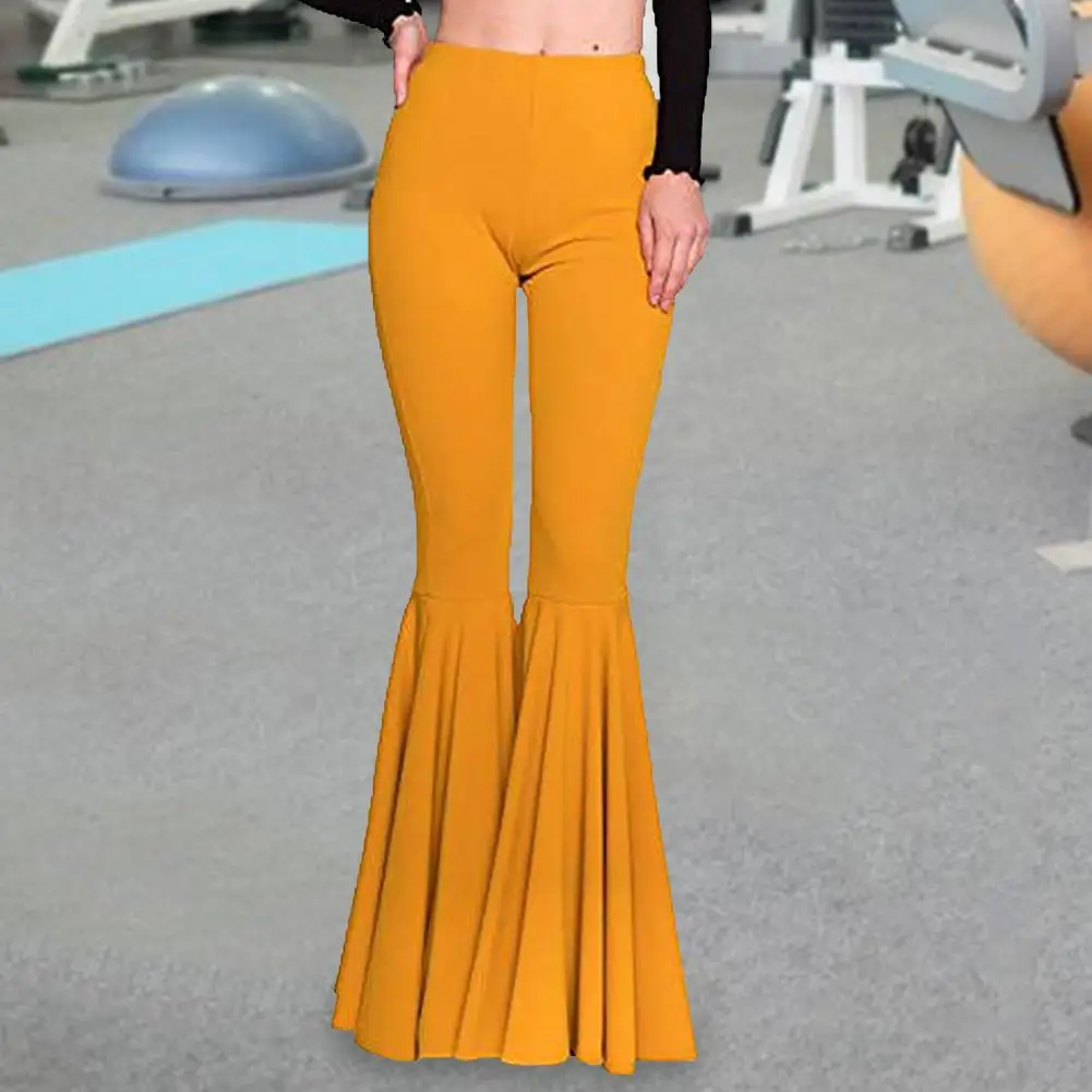 Women Tight Flare Trousers 2025 Solid Color Sexy Long new Pants Casual Midi Waist Leggings Autumn Office Lady Pants