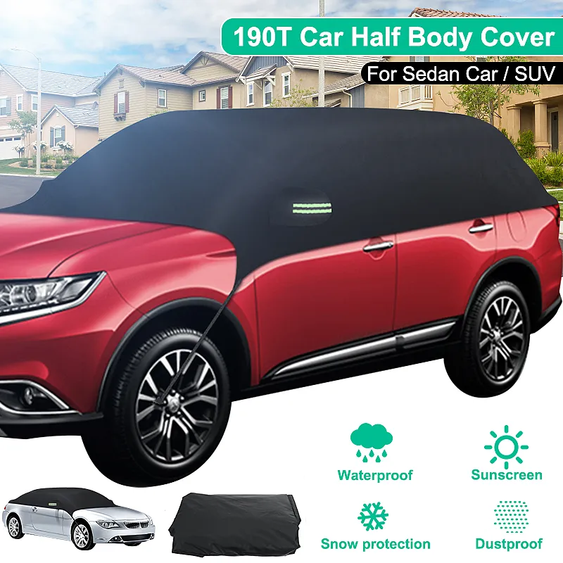 Universal new Half Car 2025 Cover Sun Uv Snow Dust Rain Resistant Durable Covers Car Cover Waterproof Car Sun Shade Cover for Car Care