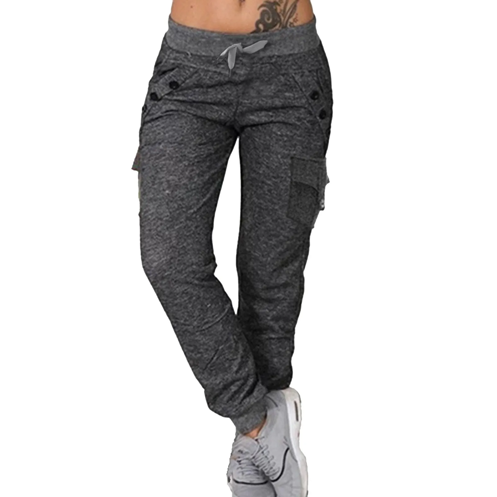 2023 New Solid Color new Jogging Sweatpants Women's Drawstring Elastic Waist Sports Pants Streetwear 2025 Female Casual Long Trousers