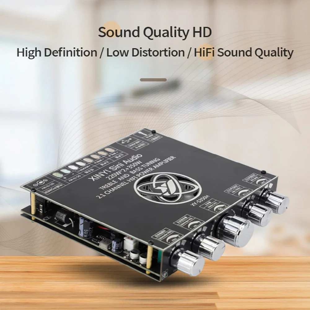 XY-S350H 220Wx2+350W Amplifier Bluetooth-Compatible+AUX+Sound Card Subwoofer Set