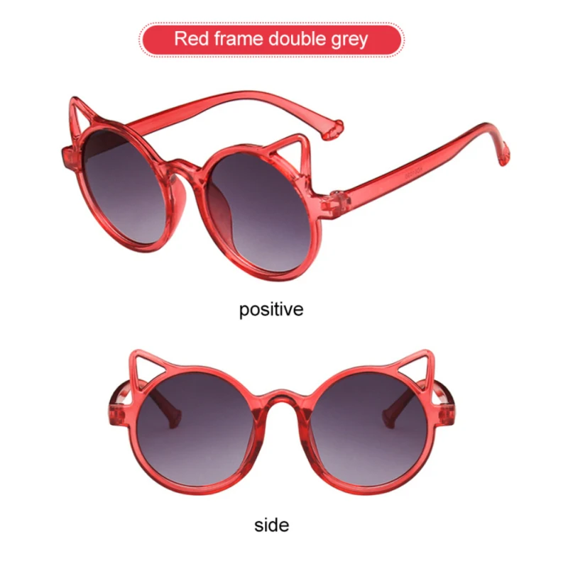 Children's Sunglasses 2025 new Boys Girls Anti UV Personalized Cat Ear Sun Glasses Lovely Vintage Baby Cute Eyewear Gafas De Sol UV400