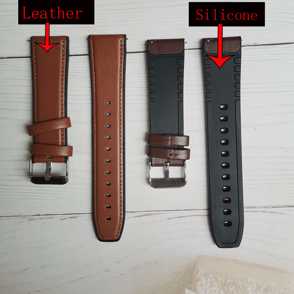 GTR4 Smart Watchband 22mm Silicone Leather Strap for Huami Amazfit GTR 47mm 4 3 2 2E Bracelet GTR3 Pro Band For Amazfit Pace