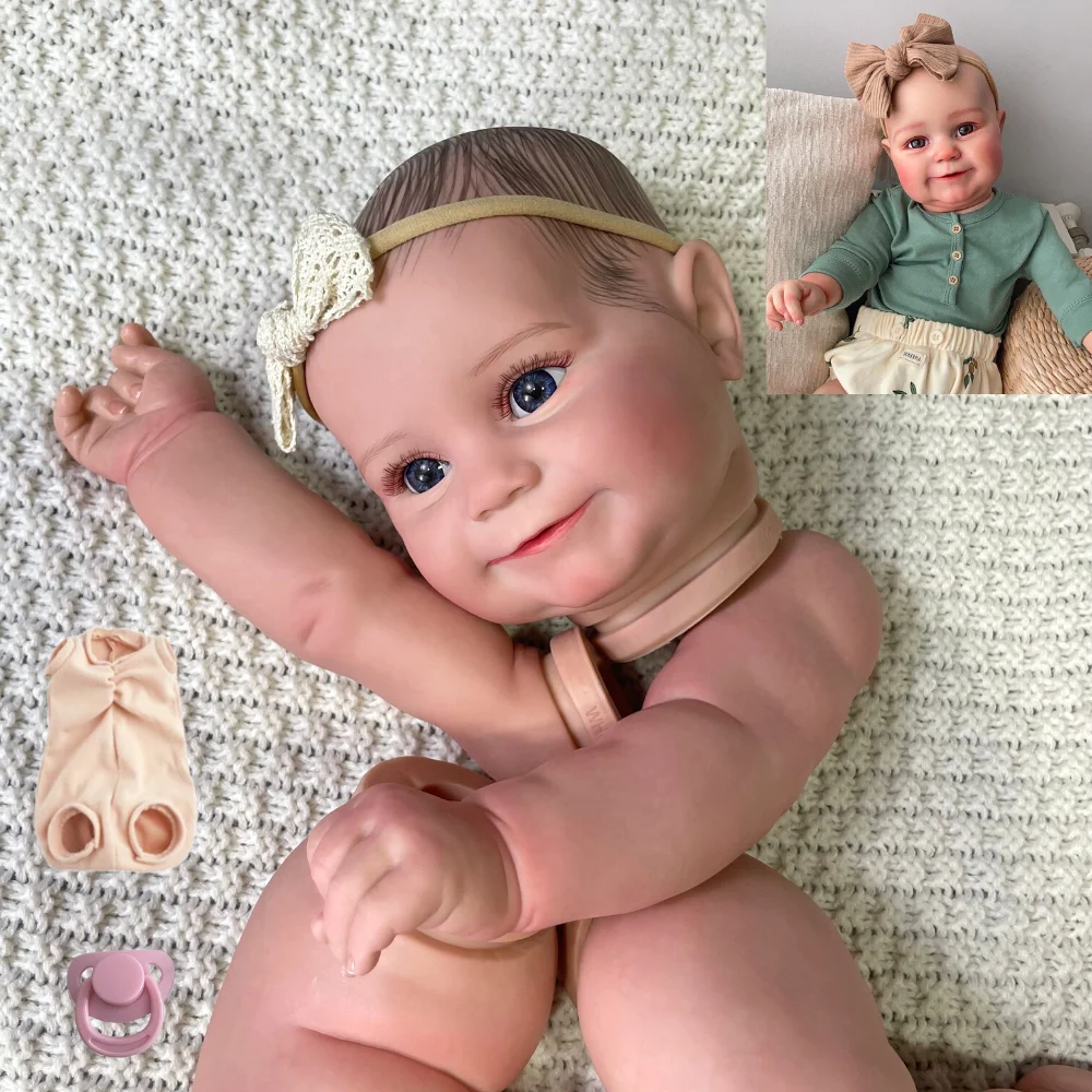 19/24Inch Already Painted Reborn Doll Kit new Maddie With 2025 Cloth Body 3D Painted Skin Mold High Quality Handmade Doll Parts