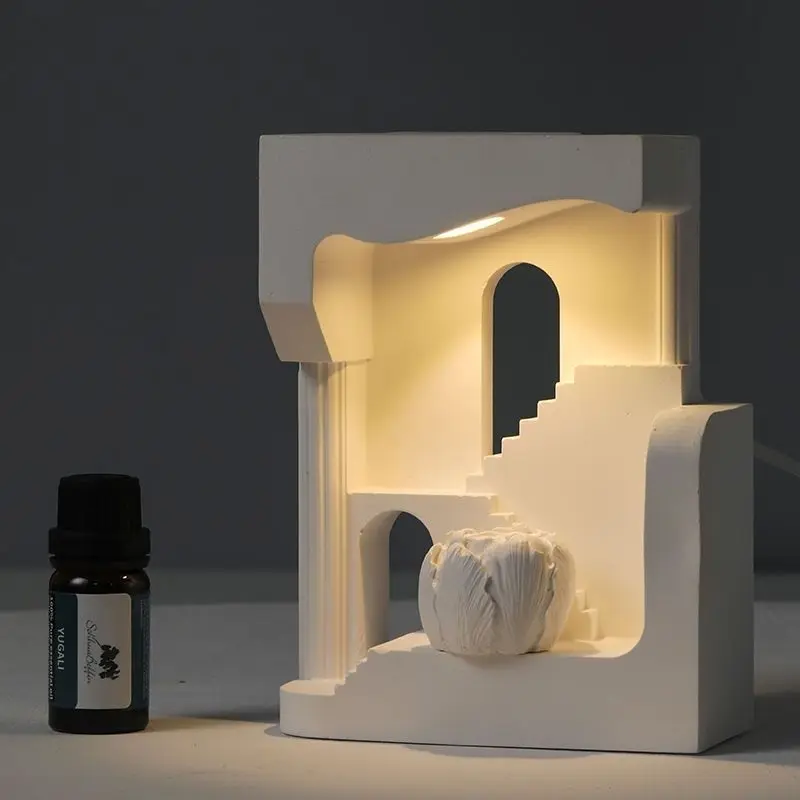 Monument Valley Architectural Designer Sense Cement Nightlight Gift Bedside Lamp Plugin Advanced Decorative Atmosphere Lamp