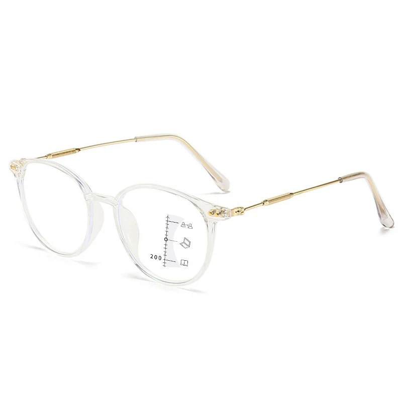 2025 Zilead Progressive new Multifocus Reading Glasses Women Men Ultralight Round Anti Blue Rays Presbyopia Glasses Multi-focus Eyewear