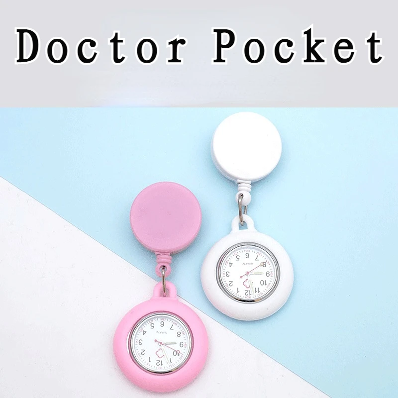 Retractable Nurse Pocket Watch Lovely Watch Students new Buckle Chest Watch 2025 Small Gift