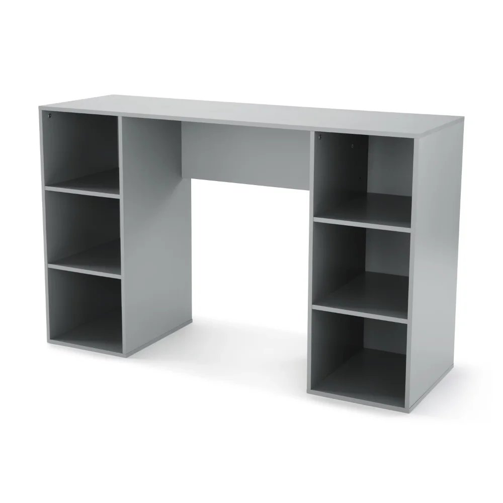 Mainstays 6-Cube Storage Computer Desk True Black Oak office furniture laptop table computer desk