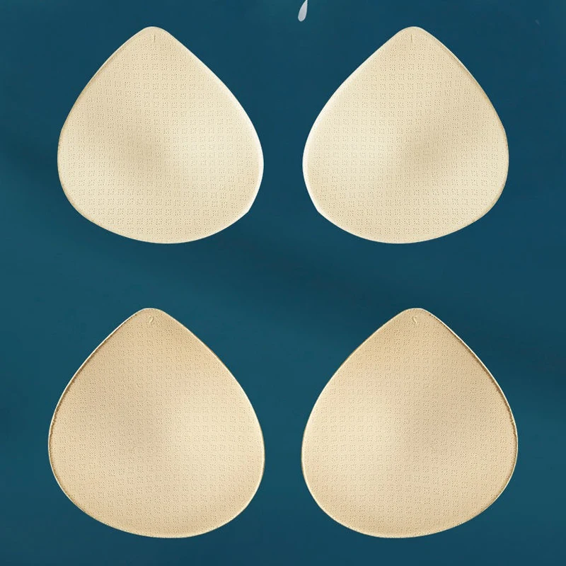 2PCS Thick Latex Bra Pads Push Up Breast Enhancer Removeable Bra Padding Inserts Cups For Women's Bras Swimsuit Bikini Padding