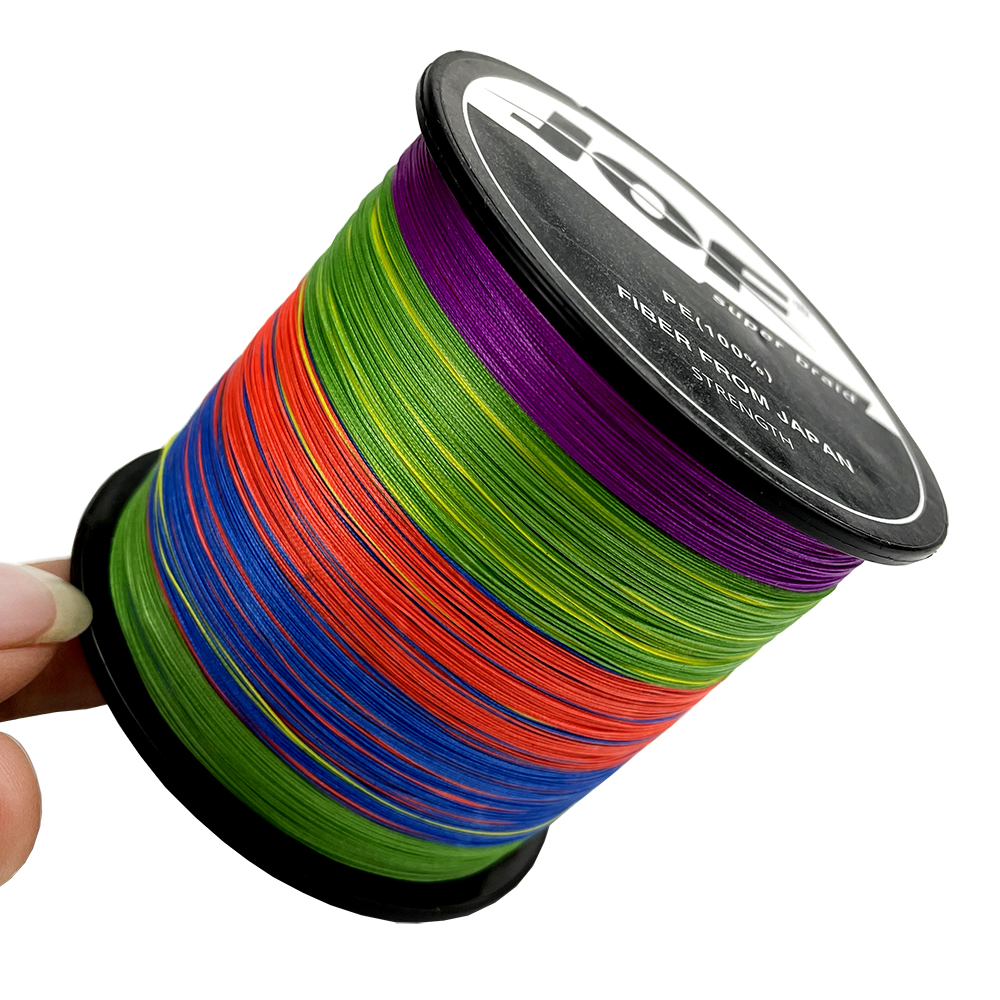 JOF 500M 300M 100M Multicolour PE Braided Wire 2025 8/4 Strands Multifilament new Japanese Fishing Line