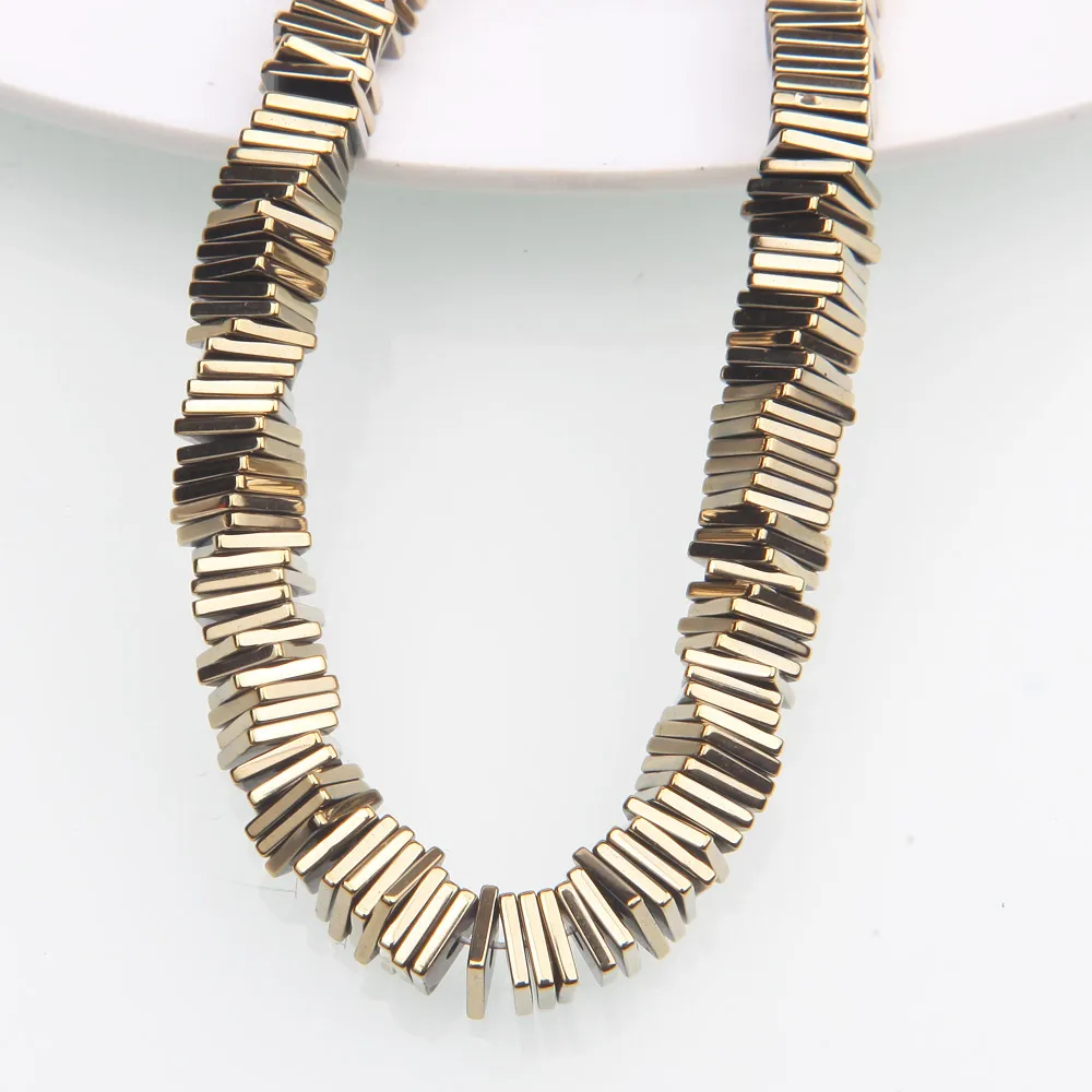 Hematite Square Slice Spacer Beads for Jewelry Making Bracelet Beading Diy Handmade Necklace Findings Accessories new 2025 6mm wholesale