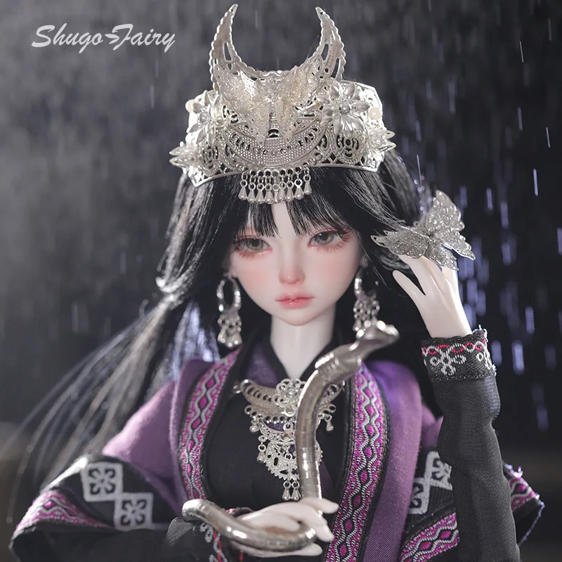 Shuga Fairy 1/4 Kaka Bjd Doll Bariy Body Big Chest Girl Nuwa Messenger Ancient National Atmosphere Jointed Doll