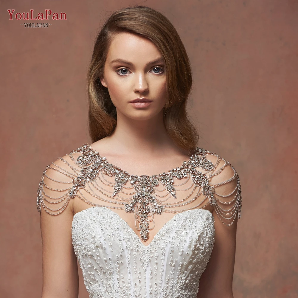 YouLaPan SG26 Wedding new Bridal Cape with Rhinestones Tassel 2025 Chain Wedding Jacket Bolero Top Evening Party Bridal Shawl Woman Wraps