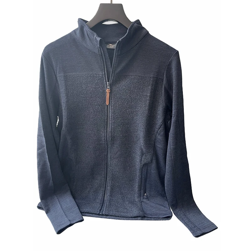 Men's Merino Wool Jackets 80% Merino Wool Full-Zip Sweater Heavyweight 300g Thermal Winter Men Jacket Wander Jacket Anti-Odor