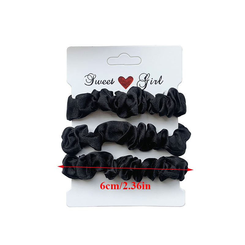Rubber Bands pcs set Woman Silk Hair Scrunchies Set Solid Band Girls Ponytail Holders Ties Women Accessories