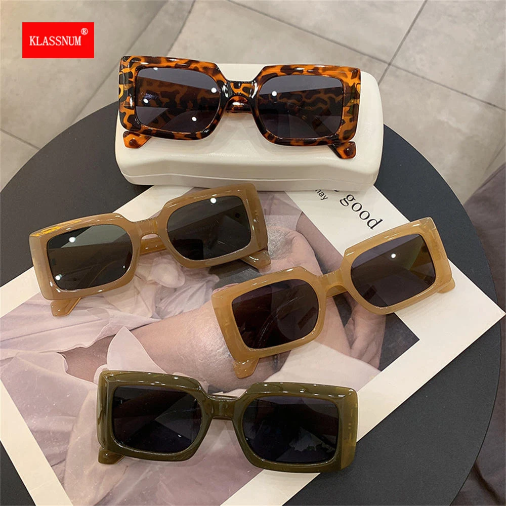 new 2024 Color Shades Women Small Sunglasses Black Trendy Square Glasses Vintage Retro Green 2025 Glasses Female Unisex Eyewear Wholesale