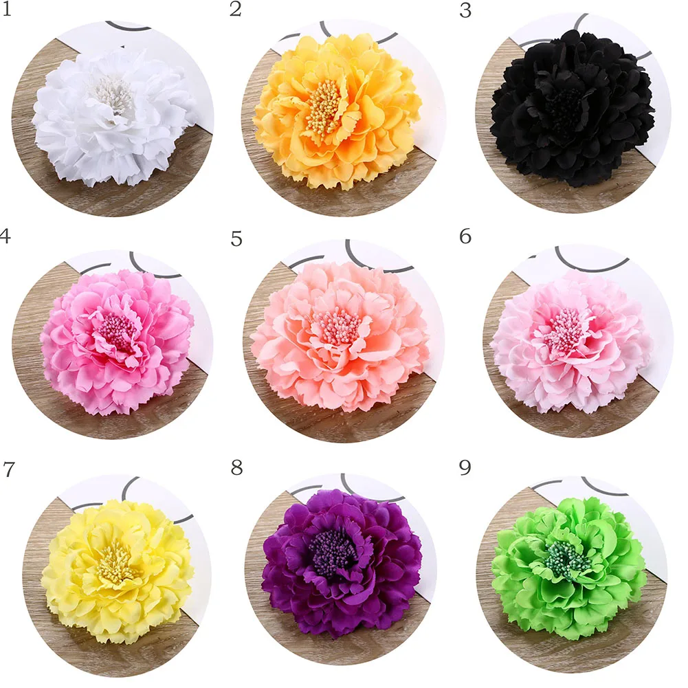 Big Peony Flower Hair Clip Wedding Bridal 2025 Bridesmaid Prom Party Hairpin Brooch Flower Headwear new Hairpin Cloth DIY Holiday Clamp