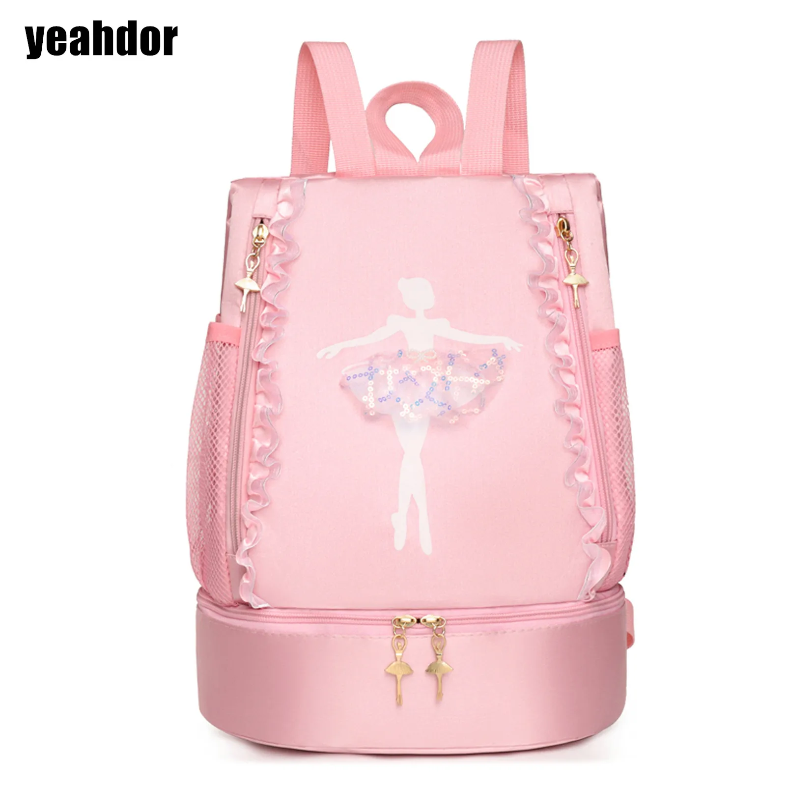 Kids Girls Ballet Dance Storage Backpack Latin Ballet Bag Lace new Edge 2025 Letter Print Dance Duffel Bag Ballerina School Backpack