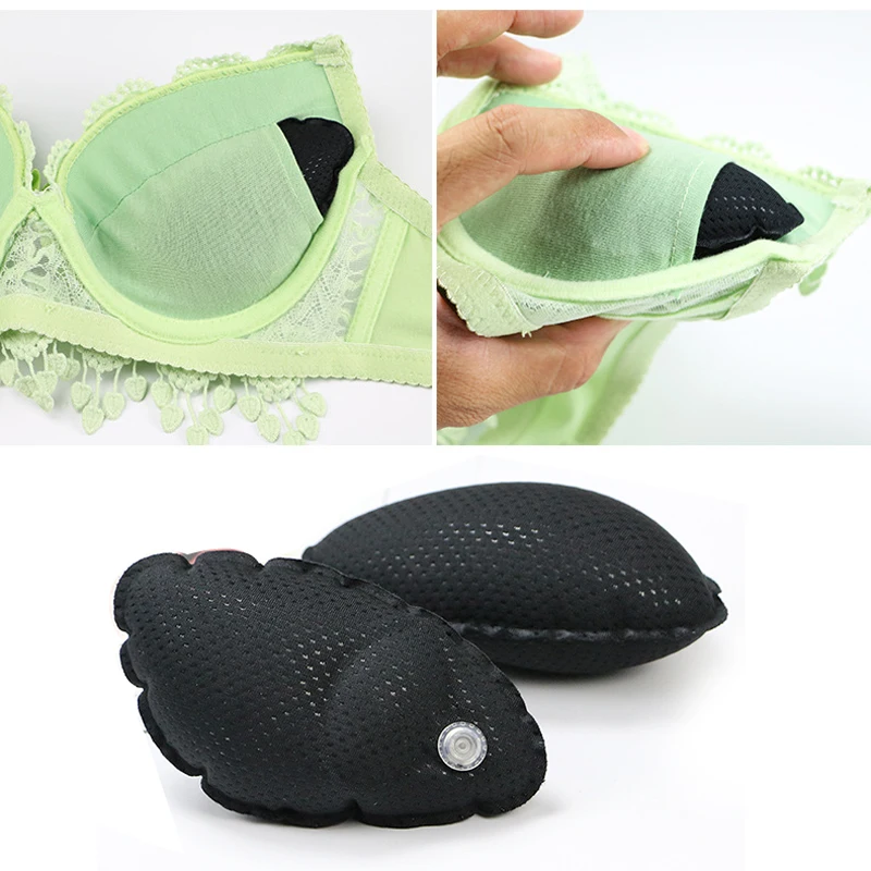 2Pair Sponge Bra Pads Swimsuit Breast Push Up Bra Padding Chest Enhancers Bra Foam Insert Chest Cup Intimates Accessories