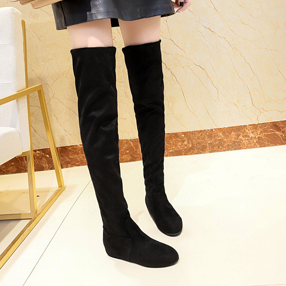 Women Winter Slip-On Round Toe High Boots Over-The-Knee Shoes Boots Sapatos Femininos Bottine Femme Boots Women Bottes Femme