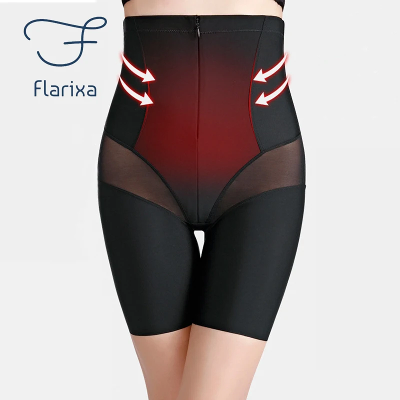 Flarixa M-3XL Waist Trainer High Waist Strong Flat Belly Panties Take 2025 Off Boxer new Panties Plus Size Body Shaper Slimming Underwear