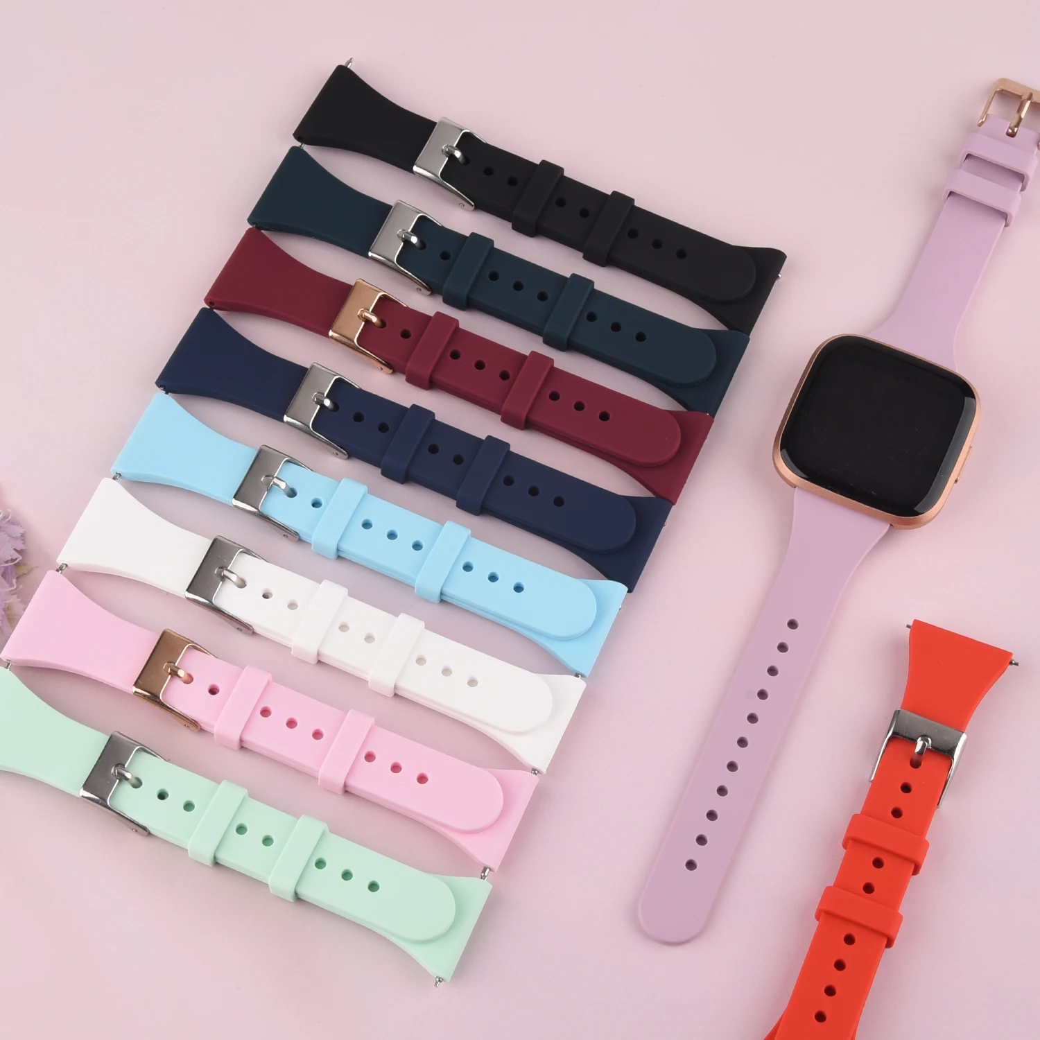 For Fitbit Versa 2 Versa Lite Watch Band Silicone Band Waterproof Women Men Bracelet for Fitbit Versa SE/1 Watchband Accessories