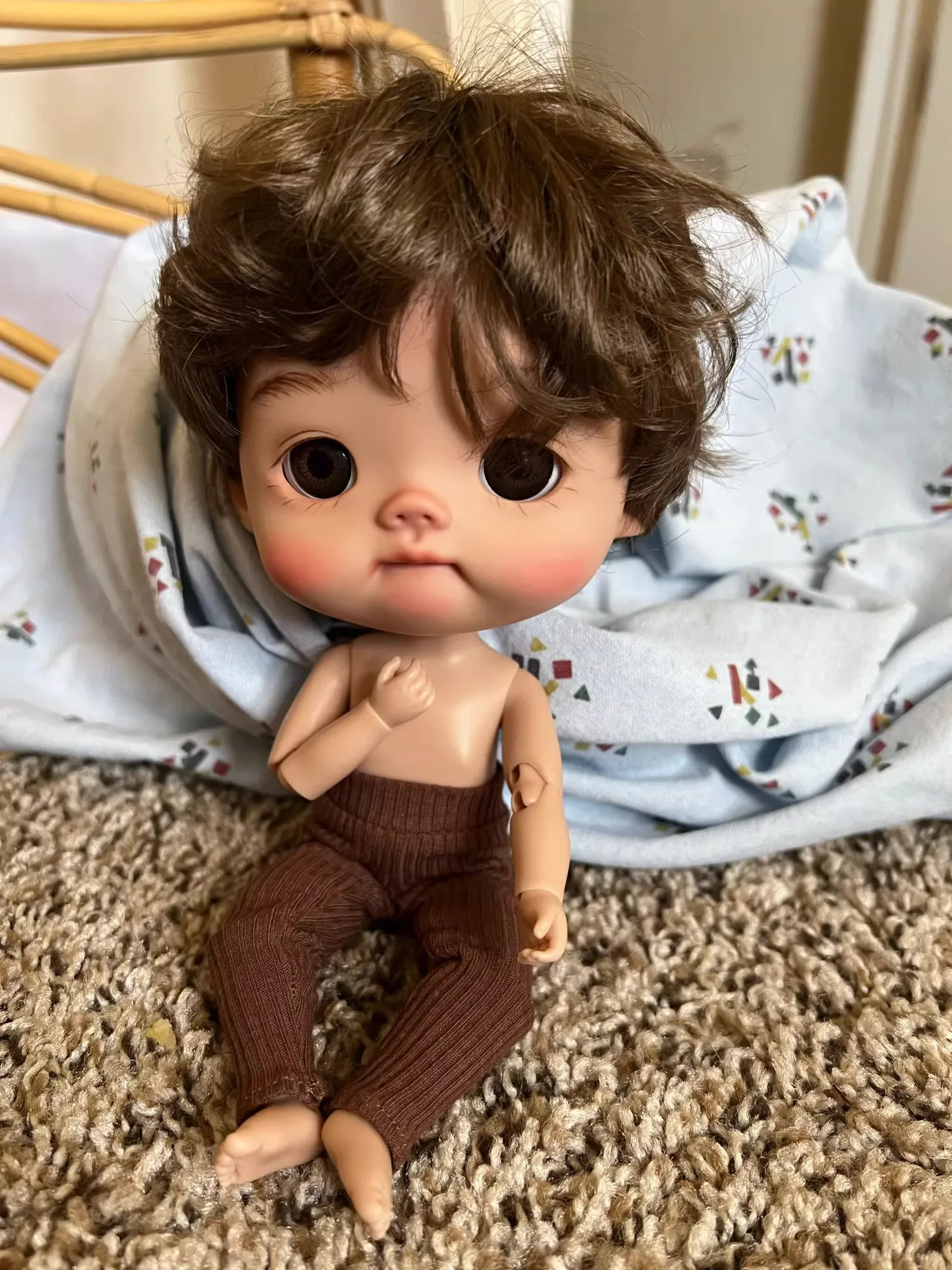 In stock diandian 1/6 sd BJD Doll Big Head Resin Material nude Makeup DIY Accessories Child Toys Girl Gift free shipping