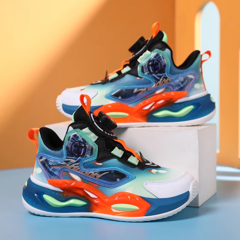 New Hot Boys Basketball Shoes for Kids Sneakers Thick Sole Non-slip Children Sports Shoes Child Boy Basket Trainer Shoes