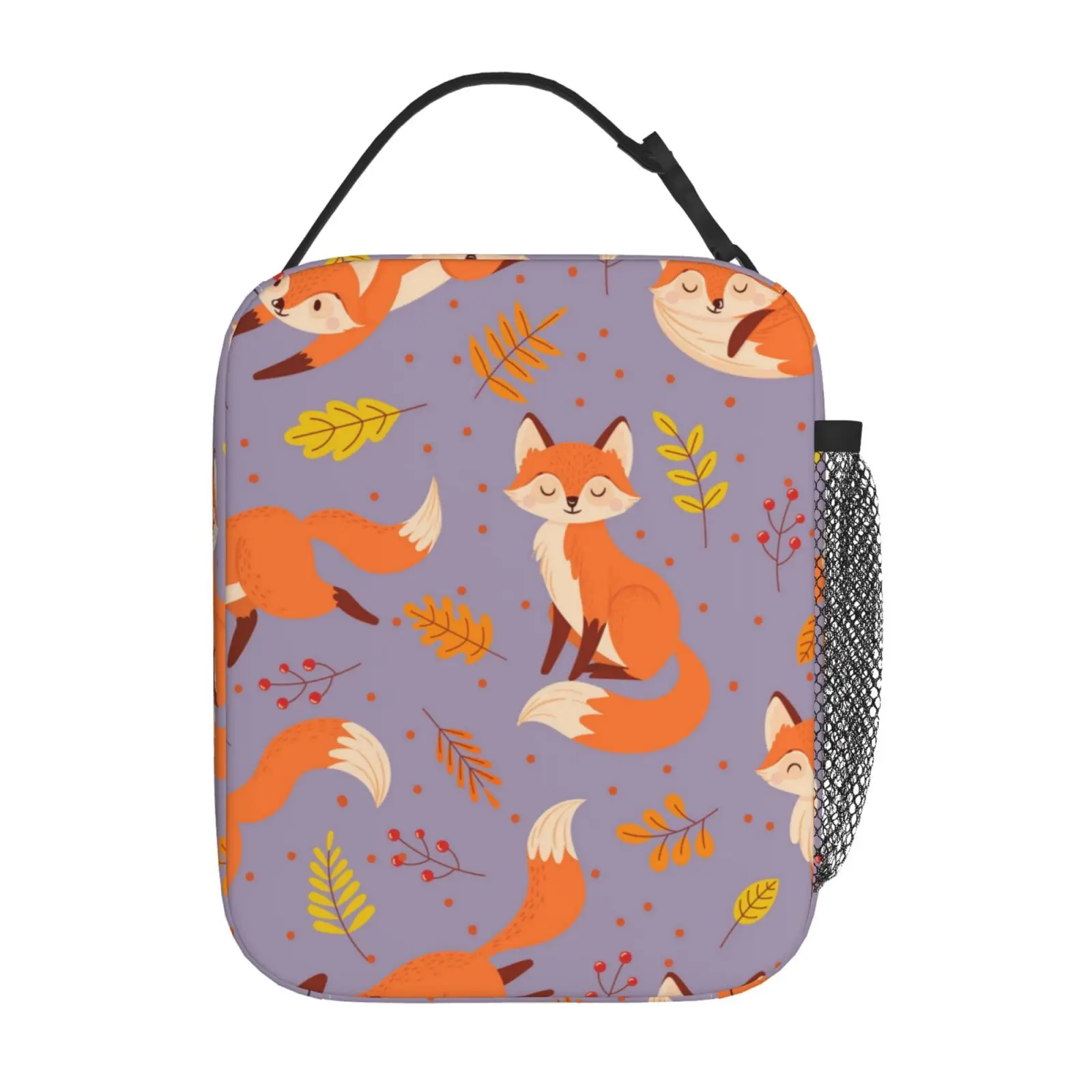 Foxes Autumn Fox Cute Orange Reusable Lunch Box For new Office Work School Picnic Beach Leakproof Cooler 2025 Tote Bag Lunch Bag