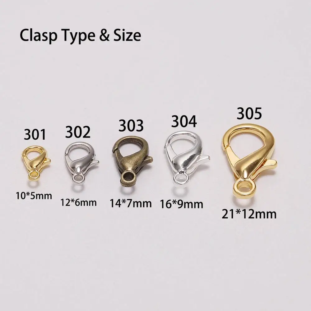 50pcs/lot new Jewelry Findings Alloy Lobster Clasp Hooks For 2025 Jewelry Making Necklace bracelet Chain DIY Supplies Accessories