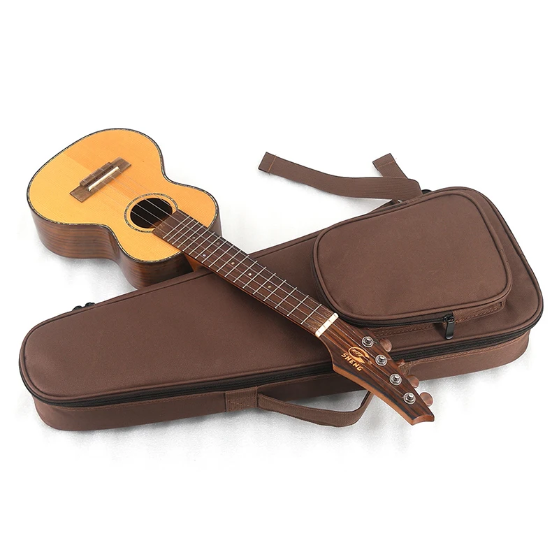 Ukulele Bag Case Shoulder Padded Gig new Backpack For 21 23 26 2025 Inch Brown Portable Soft Case Concert Musical Instruments XM112