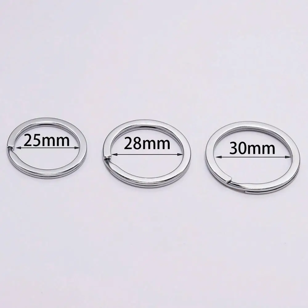 10pcs/lot 25mm 28mm new 30mm Keyring Split Ring Key Ring For Key Chain Keychain Diy Jewelry 2025 Making Sleutelhanger Key Rings Wholesale