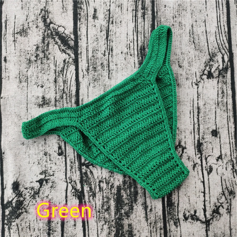 Hot Men Women Breathable Underwear Hand Crochet Low Rise Swimming Sunbathing Male Boxers Panties Briefs