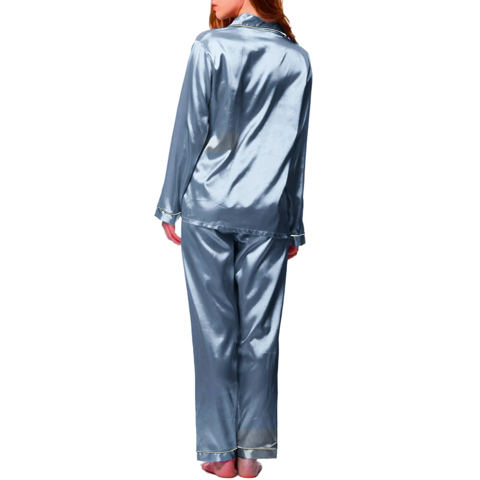 Pamas For Women Winter Long sleeves Sleepwear Sexy Lingerie Satin Pama new Sets Female Night Clothes Silk 2025 Pyjamas Loungewear New