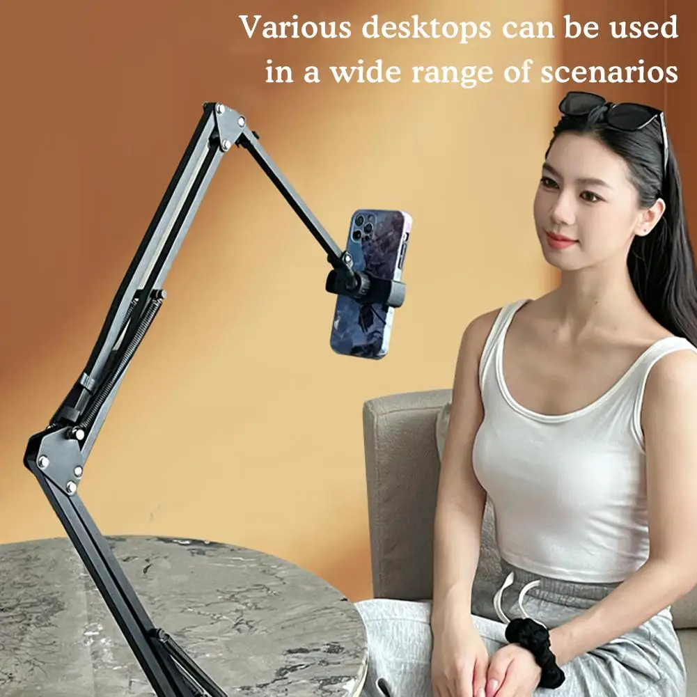Bedside Phone Retractable Hidden Tablet Holder 360° Rotating Flexible Desktop Phone Mount Lazy Bracket Bed Desk Tablet Stand 360° smile 360° 360°