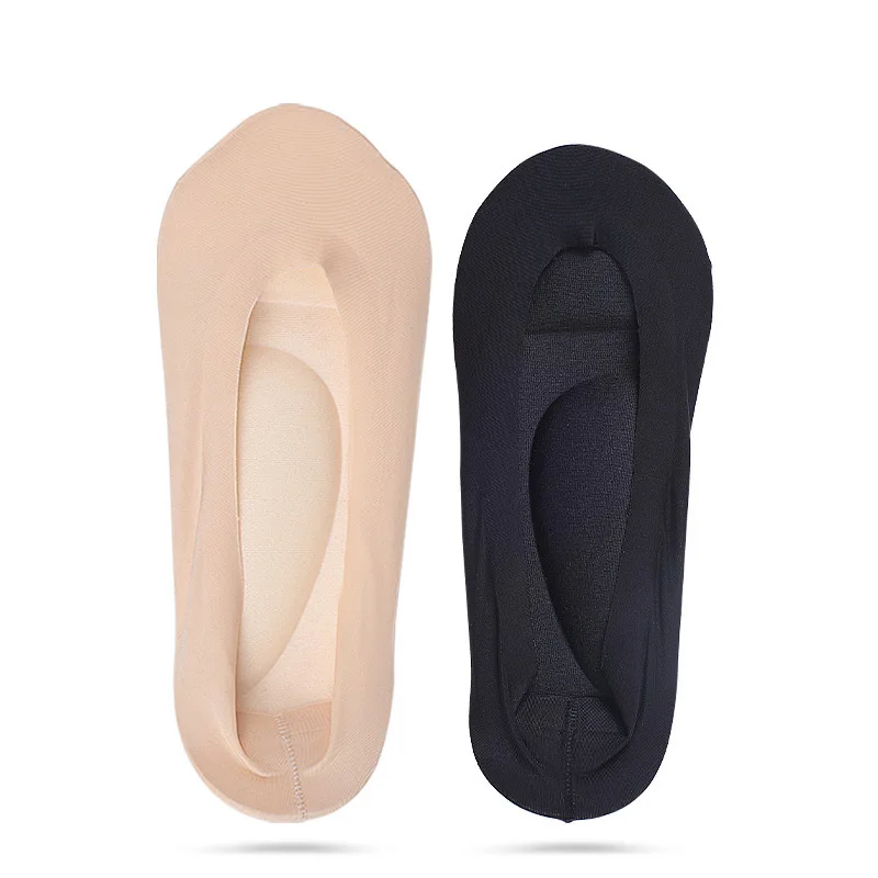 3D Foam Arch Support Foot Insoles Women Insole for Shoes Shallow Invisible Ice Non-slip Massage Socks Sweat-Absorbant Cushion