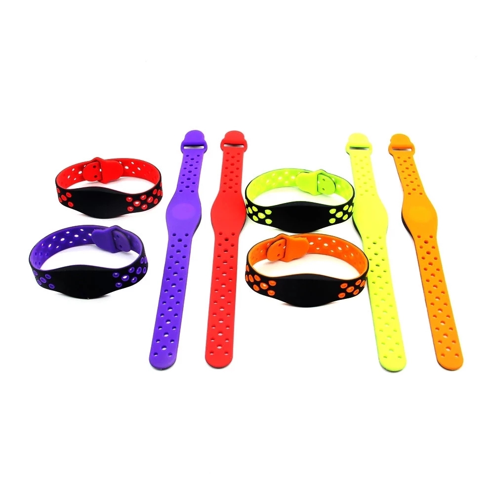 ID 125KHZ EM4100 TK4100 RFID Read Only Waterproof Silica Gel Adjustable Wristband Keyfobs Proximity Token Card 1Pcs
