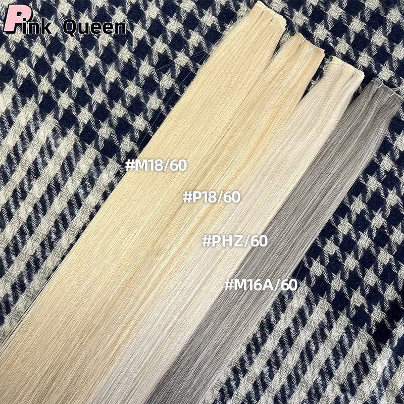 High-end European American Hair extensions Bailin braid second generation hand-woven hair curtain Bundile Human Hair all human hair Fashion color mixi