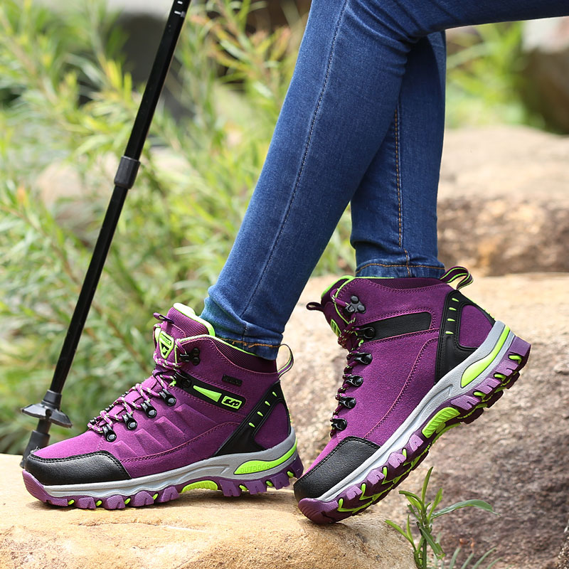 Outdoor Camping Hiking Shoes Ladies Work Shoes Sports Leisure Hiking Shoes Ladies Non-slip Cushioning Walking Boots Women Boots