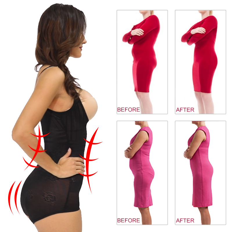 Shapewear for Women Tummy Control Hip Lifting Full Body Shaper Cinchers Open Bust Bodysuit Bottom Buckle Waist Trainer Corset