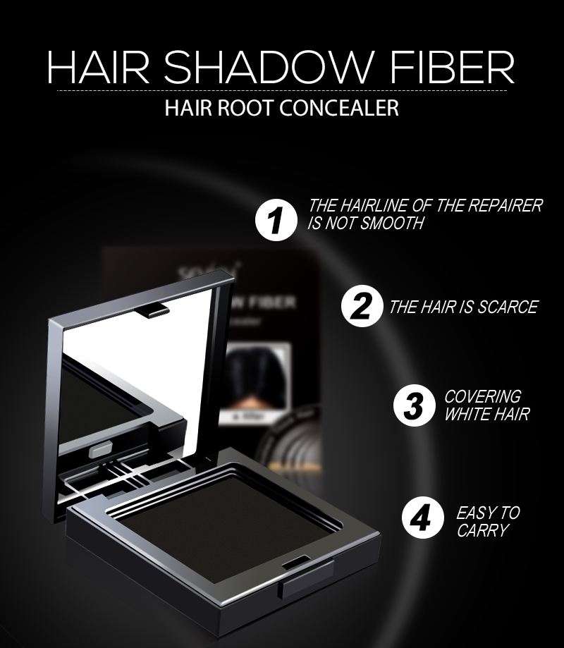 Sevich Hair Shadow Powder Temporary White Grey Cover Up Hair Line Edge Control Hair Color Makeup Hair Care Concealer
