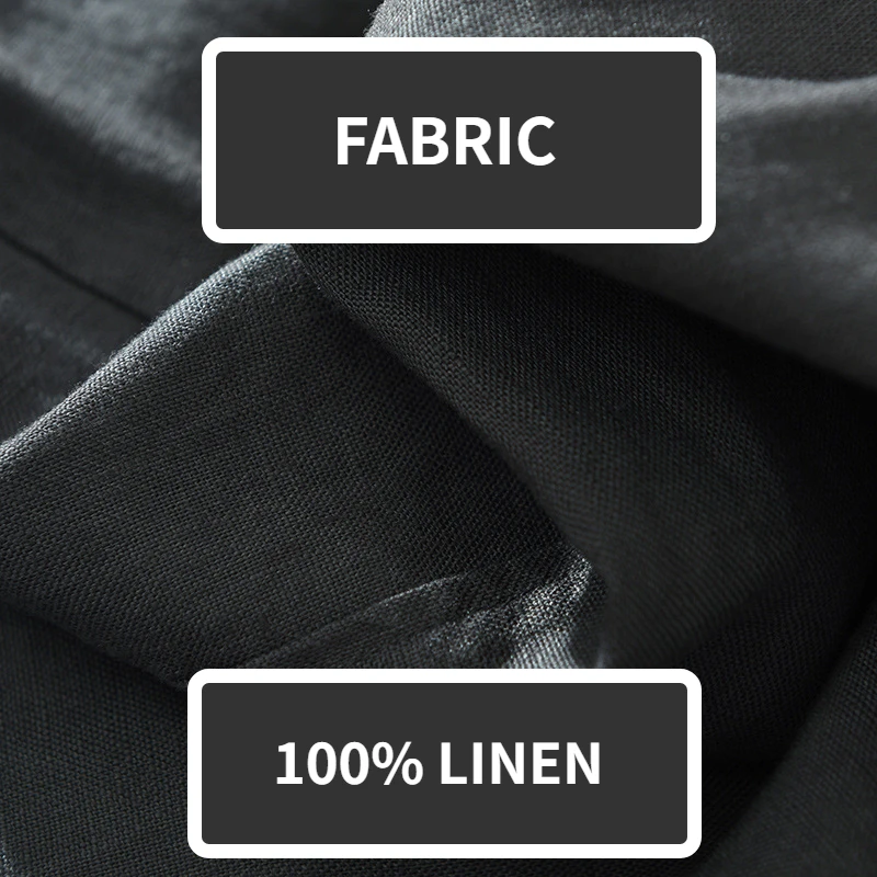 Spring Summer New Linen Ankle-length Pants Men Clothing new Vintage Thin Elastic 2025 Waist Casual Trousers C2058