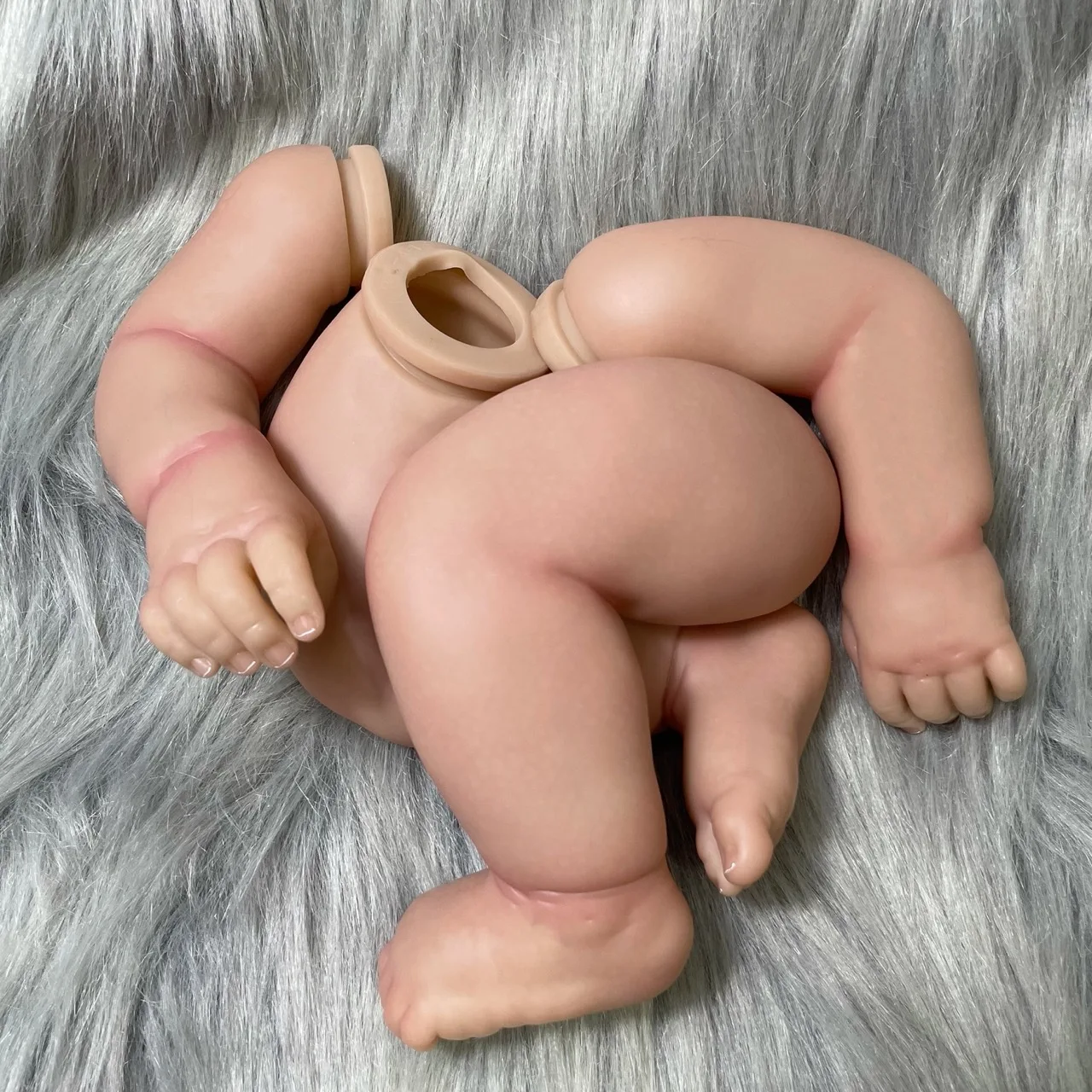 24Inches Unassembled Painted Reborn Doll Tutti With Hair Transplant Handmade High Quality Unfinished Doll Parts With Cloth Body