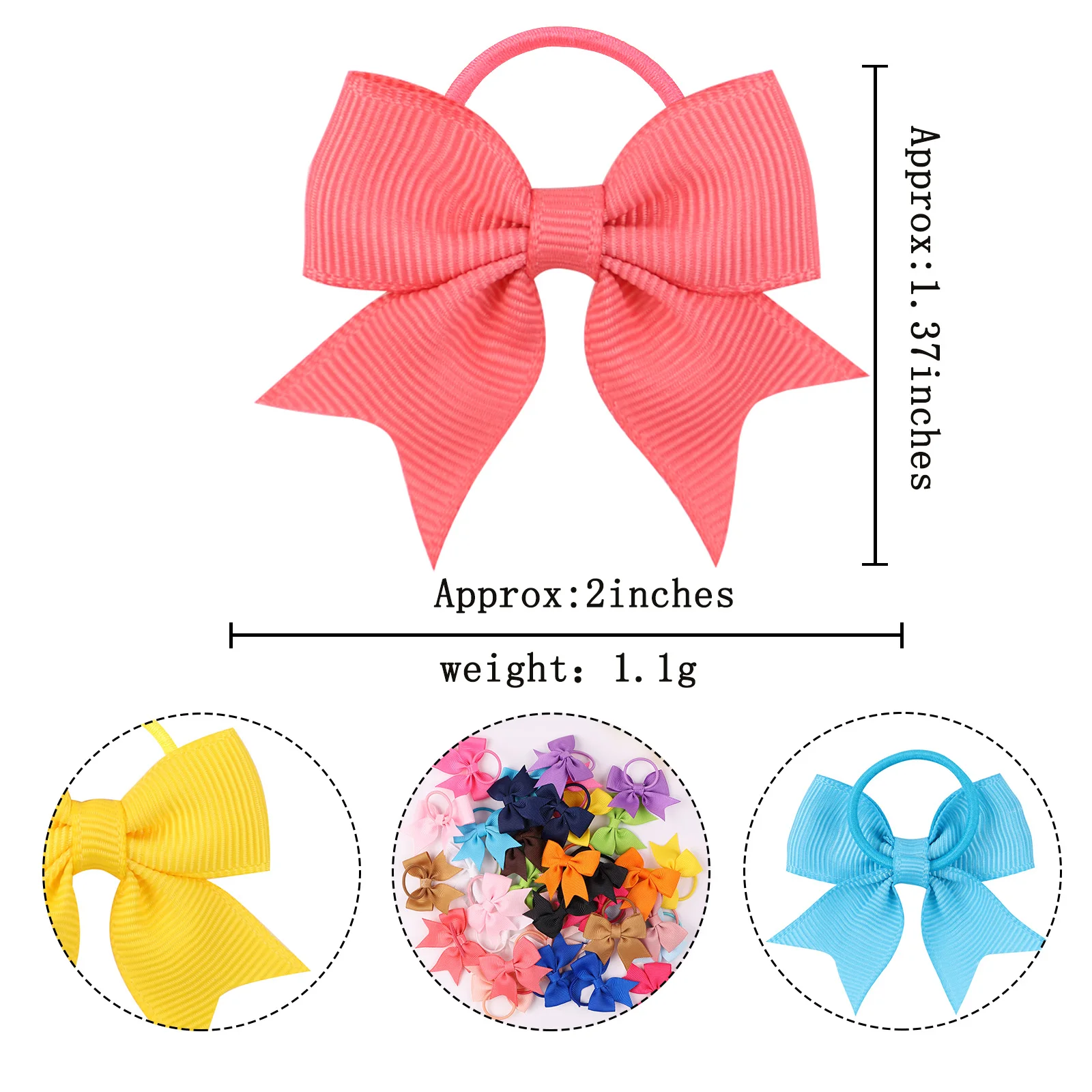 Elastic Hair Cute 20Pcs/Set Bands For Girls Baby Lovely Rubber Bands Ponytail Holder Hair Tie Children Kids Accessories For Hair smile