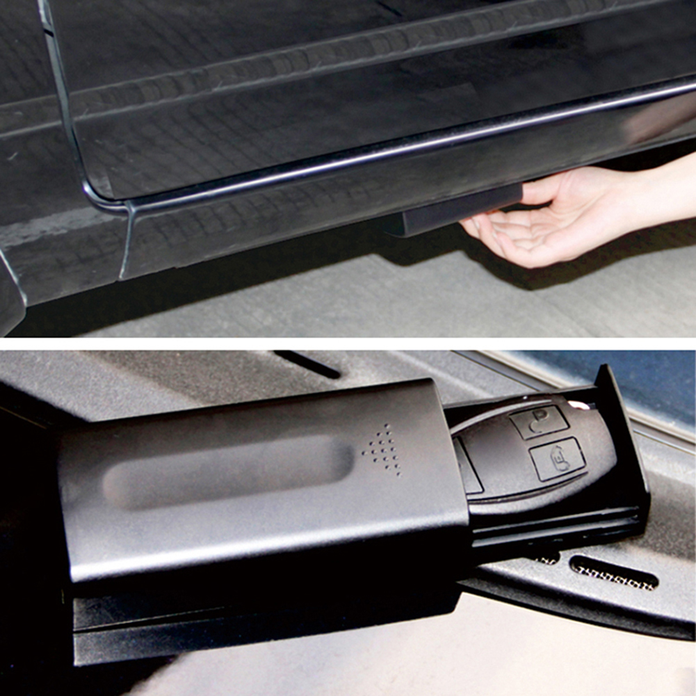 Portable Key Storage 1-4Pcs Case Magnetic Black Safe Box Car Key ddmysmile Holder Hidden Storage Secret Box For Home Office Travel Outdoor Smile