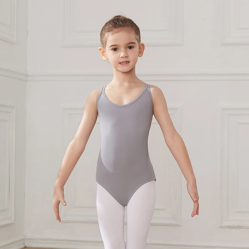 AOQUNFS Ballet Leotard For Girls new Dance Outfit 2025 Gymnastics Leotards Ballet Costumes Kids Bodysuit Criss-Cross Back Practice