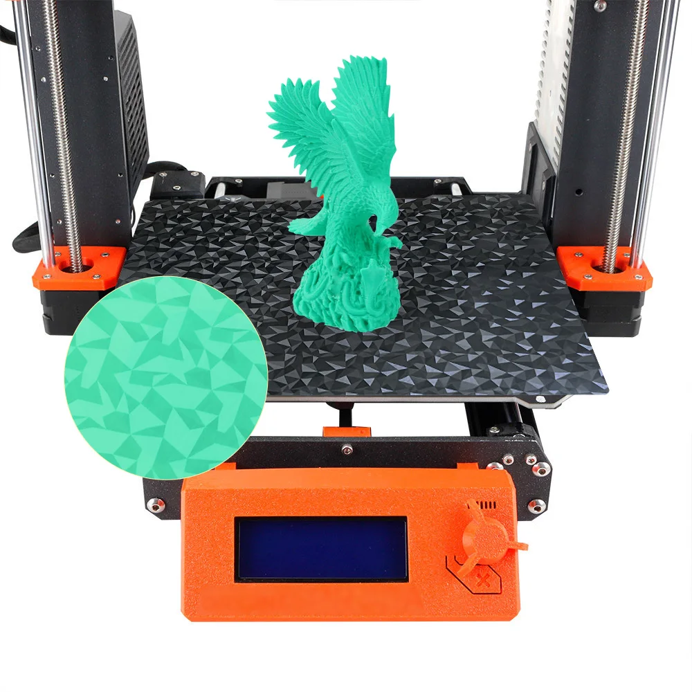 241MM Magnetic Build Plate For Prusa new i3 2.5S 3 3S 2025 Smooth PEO PET Plate Double Side Texture PEI Steel Sheet for Prusa 3S