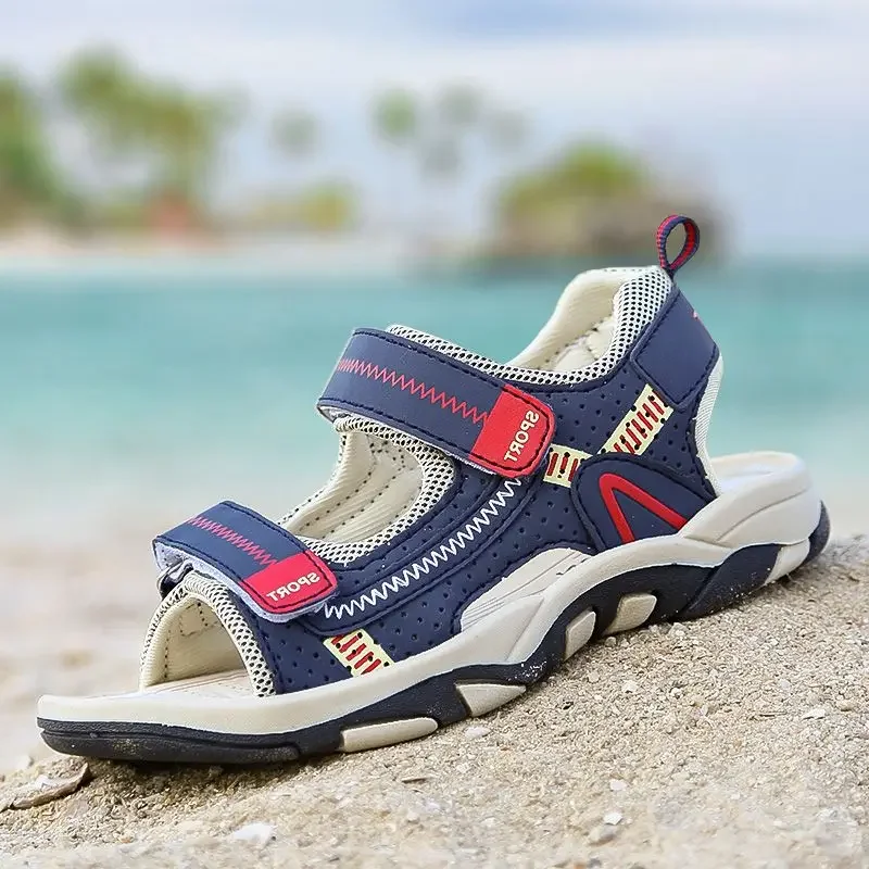 Summer Toddlers Boys Sandals Children Beach Shoes For Big Kids High Quality Sandalias 4-12YEARS RUNNER SOLE NON SLIP z250513