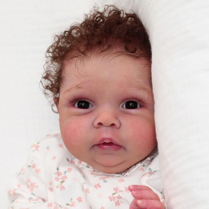 20inch Unfinished Miley Reborn Doll Kit Doll Unpainted Parts with Body and Eyes Soft Touch Fresh Color