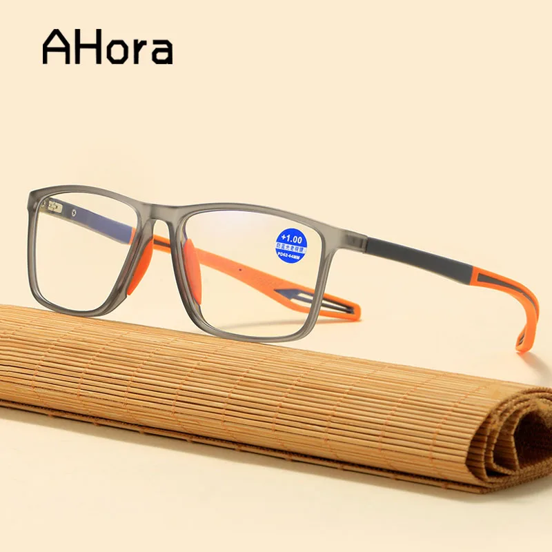 Ultralight TR90 Reading Glasses Frame for Men Women Anti Blue Light Presbyopia Sport Eyeglasses Computer Eyewear 0 +1.0to+4.0