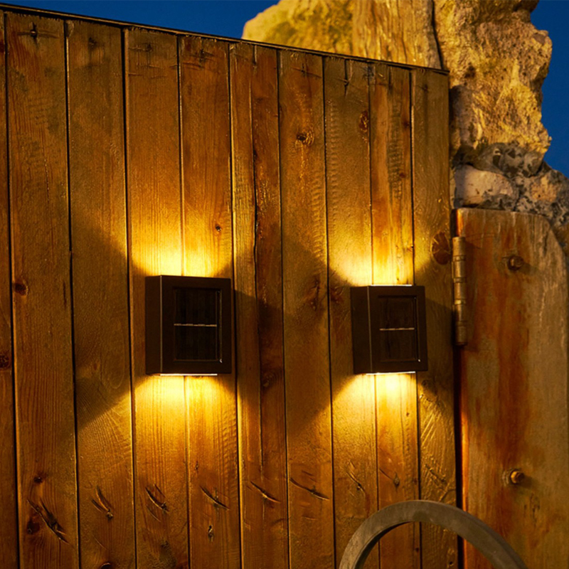 1~8Pcs LED Solar Wall Lamp Outdoor Light Waterproof Garden Courtyard Street Decor Lamps Solar Lights Stairs Fence Sunlight Lamp